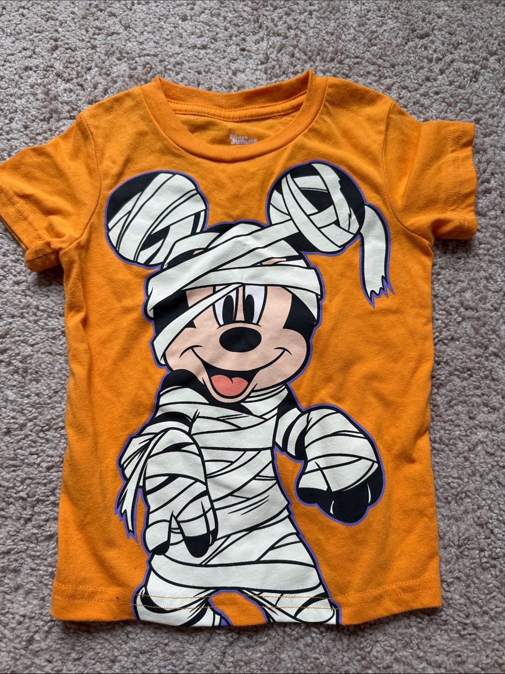 Disney Orange Mickey Mouse Mummy Graphic Tee